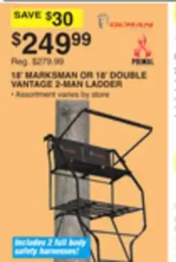 Dunham's Sports 18' MARKSMAN OR 18' DOUBLE VANTAGE 2-MAN LADDER offer