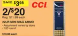 Dunham's Sports 22LR MINI MAG AMMO offer