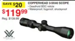 Dunham's Sports COPPERHEAD 3-9X40 SCOPE offer