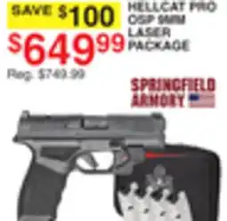 Dunham's Sports HELLCAT PRO OSP 9MM LASER PACKAGE offer