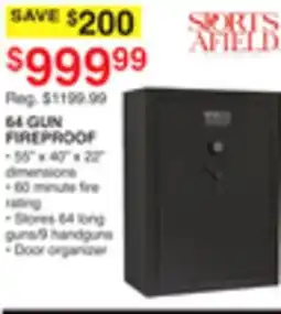 Dunham's Sports SPORTS AFIELD 64 GUN FIREPROOF offer