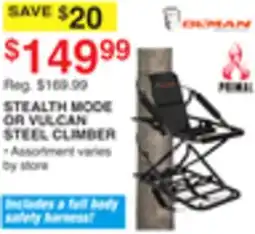Dunham's Sports STEALTH MODE OR VULCAN STEEL CLIMBER offer