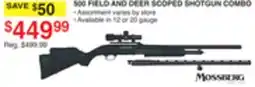 Dunham's Sports 500 FIELD AND DEER SCOPED SHOTGUN COMBO offer