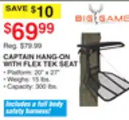 Dunham's Sports CAPTAIN HANG-ON WITH FLEX TEK SEAT PLATFORM offer