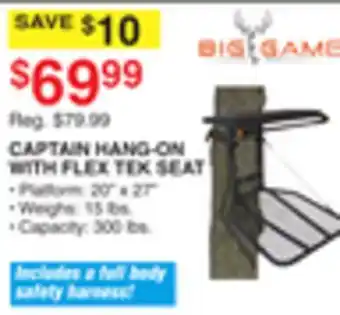 Dunham's Sports CAPTAIN HANG-ON WITH FLEX TEK SEAT PLATFORM offer