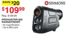 Dunham's Sports SIMMONS PROHUNTER 800 RANGEFINDER offer