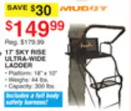 Dunham's Sports 17' SKY RISE ULTRA-WIDE LADDER offer