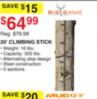 Dunham's Sports 20' CLIMBING STICK offer