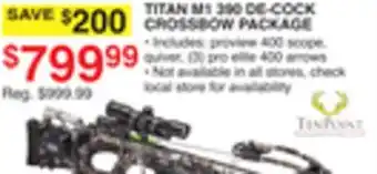 Dunham's Sports TITAN M1 390 DE-COCK CROSSBOW PACKAGE offer