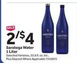 Stop&Shop Saratoga Water offer