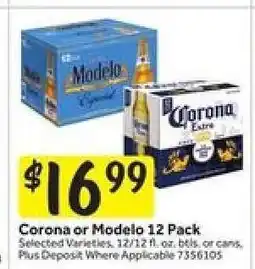 Stop&Shop Corona or Modelo 12 Pack offer