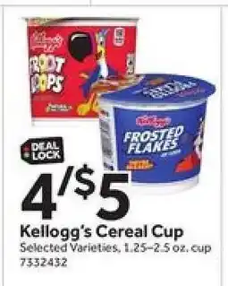 Stop&Shop Kellogg's Cereal Cup offer