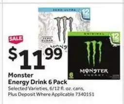 Stop&Shop Monster Energy Drink 6 Pack offer