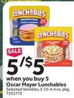 Stop&Shop Oscar Mayer Lunchables offer