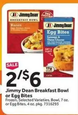 Stop&Shop Jimmy Dean Breakfast Bowl or Egg Bites offer