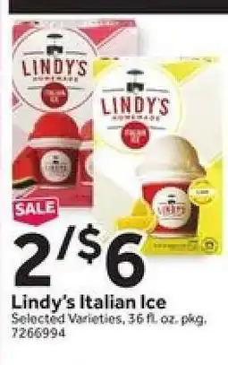 Stop&Shop Lindy's Italian Ice offer