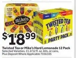Stop&Shop Twisted Tea or Mike's Hard Lemonade 12 Pack offer