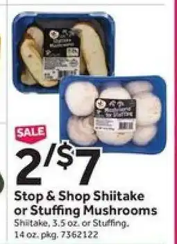 Stop&Shop Stop & Shop Shiitake or Stuffing Mushrooms offer