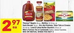 Albertsons Thomas Bagels or Muffins offer