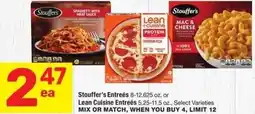 Albertsons Stouffer's Entreés or Lean Cuisine Entreés offer