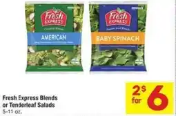 Albertsons Fresh Express Blends or Tenderleaf Salads offer