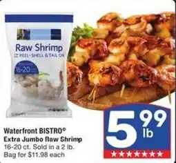 Albertsons Waterfront bistro extra jumbo raw shrimp offer