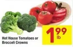 Albertsons Hot house tomatoes or broccoli crowns offer