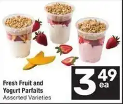 Albertsons Fresh fruit and yogurt parfaits offer