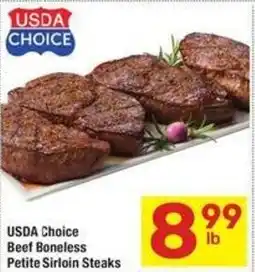 Albertsons Usda choice beef boneless petite sirloin steaks offer