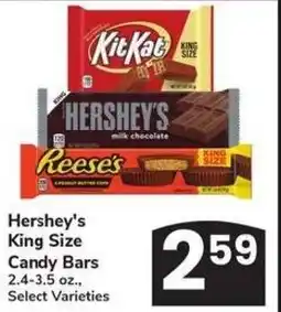 Albertsons Hershey's king size candy bars offer