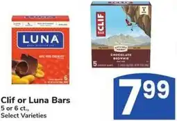 Albertsons Clif or Luna Bars offer