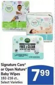 Albertsons Signature Care or Open Nature Baby Wipes offer