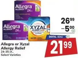 Albertsons Allegra or Xyzal Allergy Relief offer