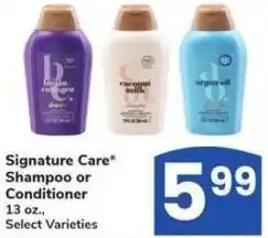 Albertsons Signature Care Shampoo or Conditioner offer
