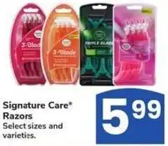 Albertsons Signature Care Razors offer