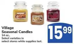 Albertsons Village Seasonal Candles offer