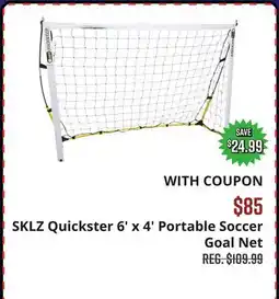 Big 5 SKLZ Quickster 6' x 4' Portable Soccer Goal Net offer