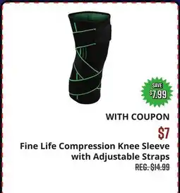 Big 5 Fine Life Compression Knee Sleeve with Adjustable Straps offer