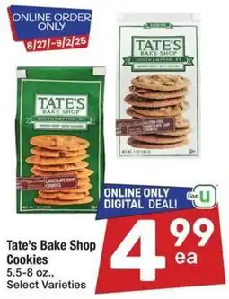 Albertsons Tate's Bake Shop Cookies offer