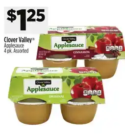 Dollar General Clover Valley Applesauce offer