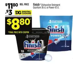 Dollar General Finish Dishwasher Detergent Quantum 36 ct. or Power 43 ct offer