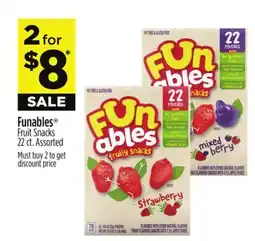 Dollar General Funables Fruit Snacks offer
