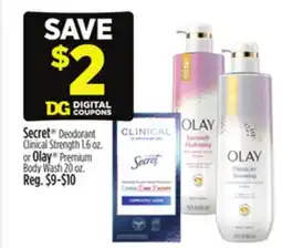 Dollar General Dove or Dove Men + Care Whole Body Deodorant offer
