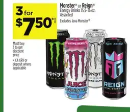 Dollar General Monster or Reign Energy Drinks offer