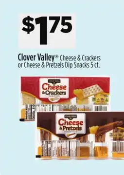Dollar General Clover Valley Cheese & Crackers or Cheese & Pretzels Dip Snacks offer