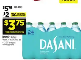 Dollar General Dasani Bottled Water offer