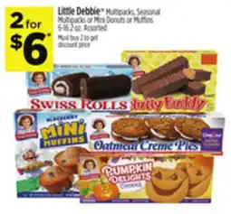 Dollar General Little Debbie Multipacks, Seasonal Multipacks or Mini Donuts or Muffins offer