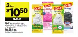 Dollar General Glad Kitchen or Trash Bags offer
