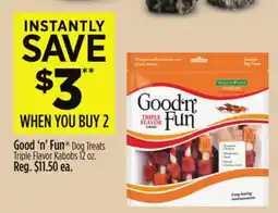 Dollar General Good'n'Fun Dog Treats Triple Flavor Kabobs offer