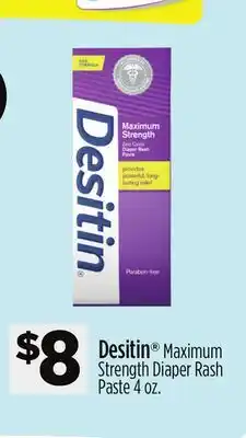 Dollar General Desitin Maximum Strength Diaper Rash Paste offer